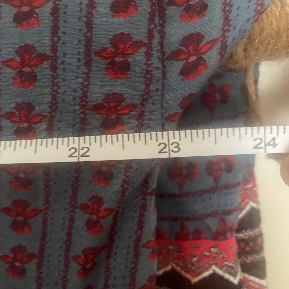 Bohemian oversized Free People Peasant Blouse xs - Picture 5 of 12